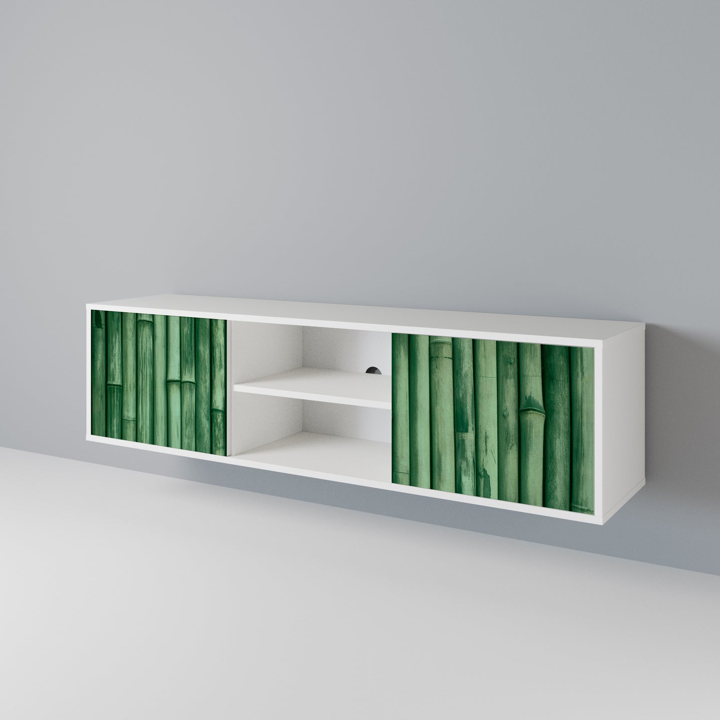 NATURAL GREEN 2-Door TV Cabinet