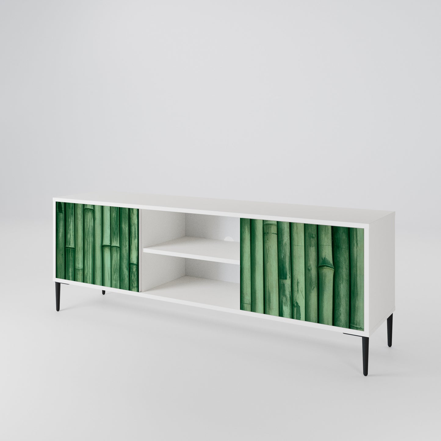 NATURAL GREEN 2-Door TV Cabinet
