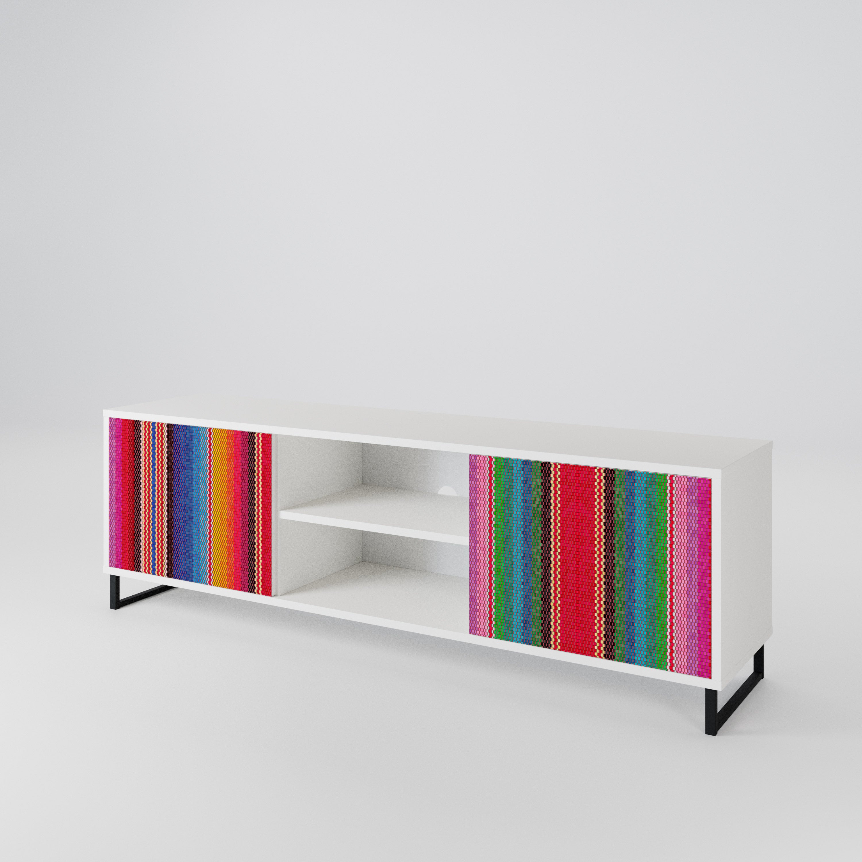 ETHNIC MEXICAN 2-Door TV Cabinet