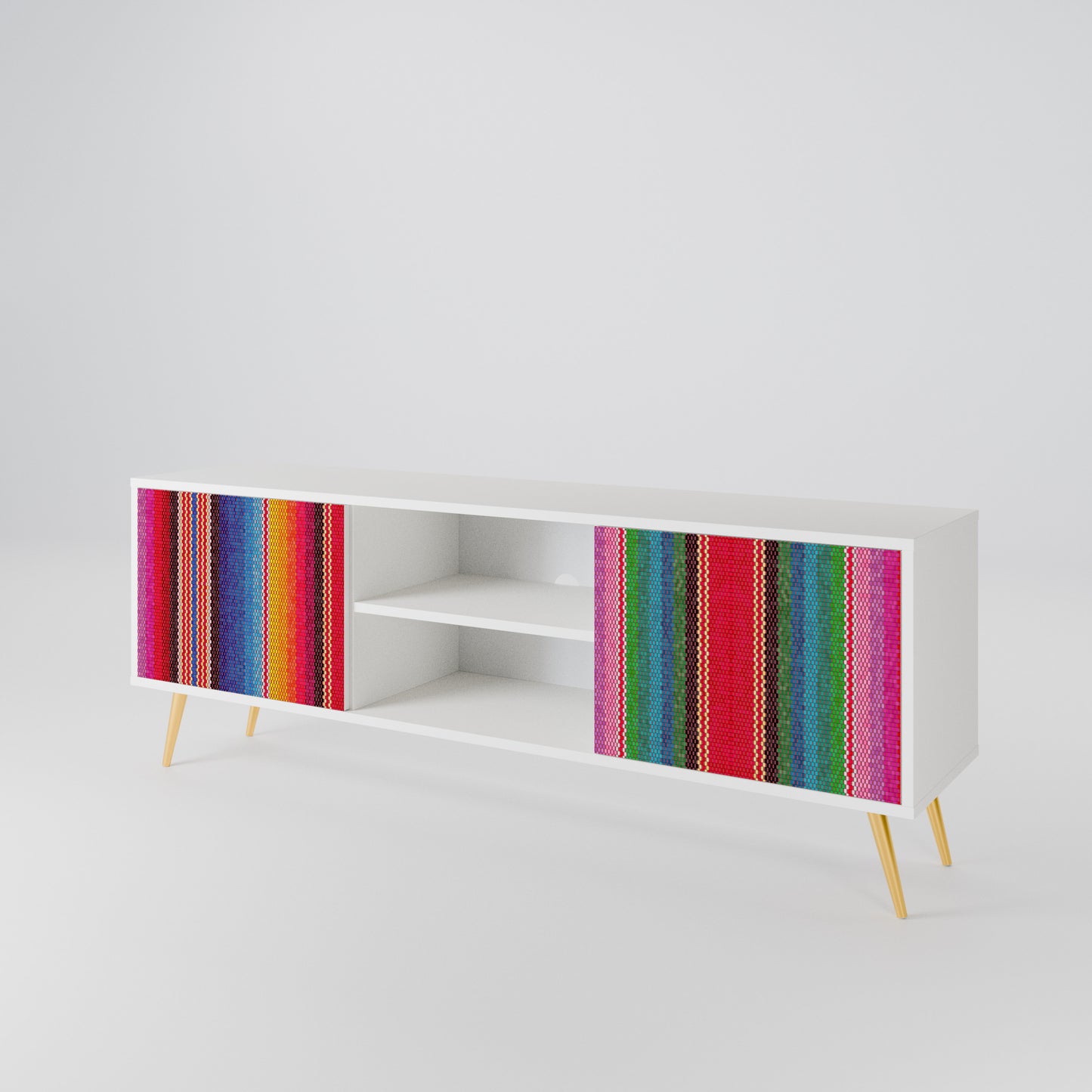 ETHNIC MEXICAN 2-Door TV Cabinet