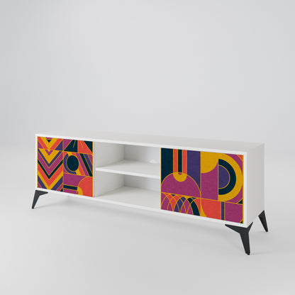 ELECTRIC PATTERNS 2-Door TV Cabinet