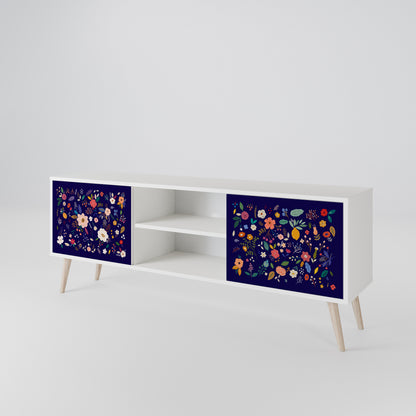 FLORAL COMBINATION 2-Door TV Cabinet