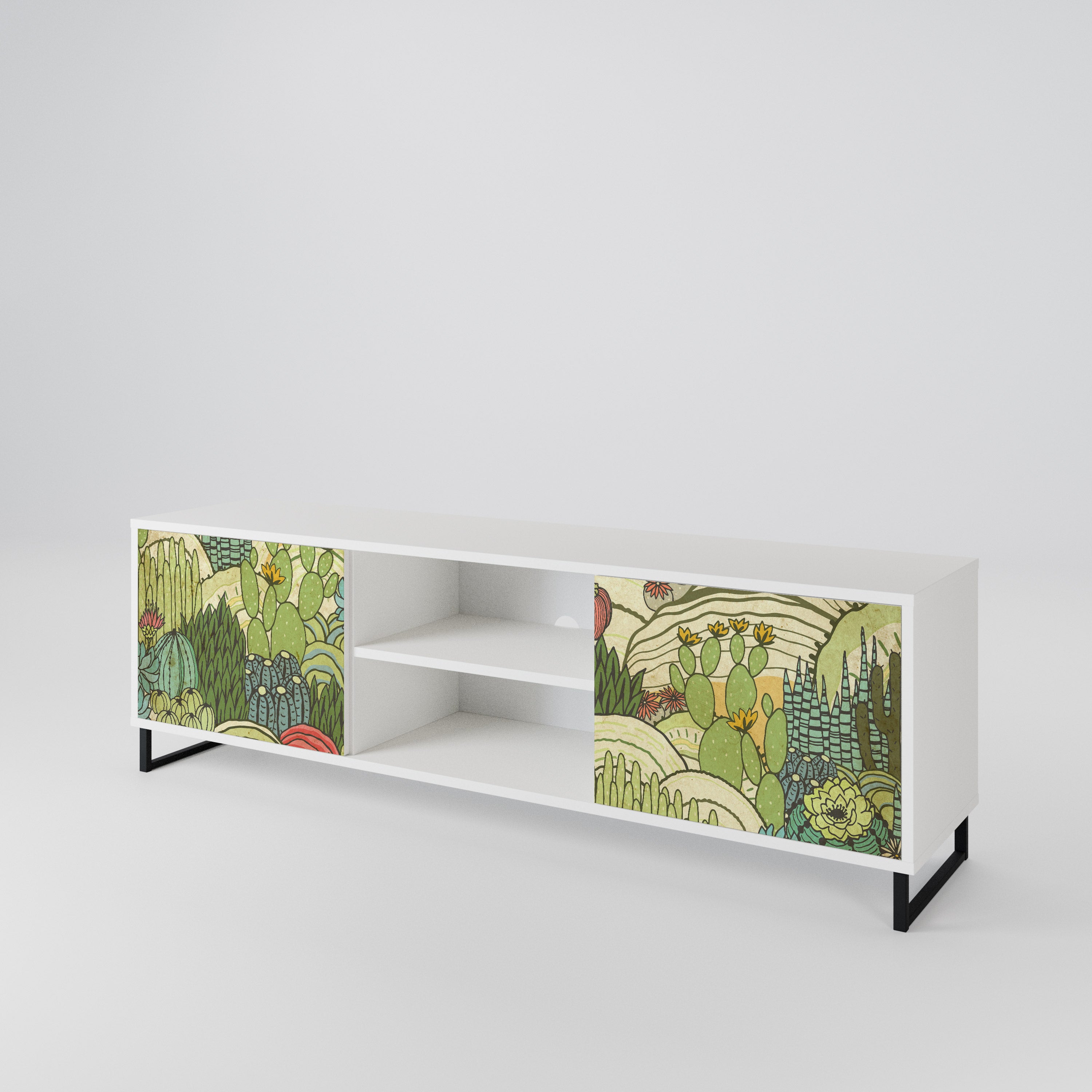 SUCCULENTS KALEIDOSCOPE 2-Door TV Cabinet