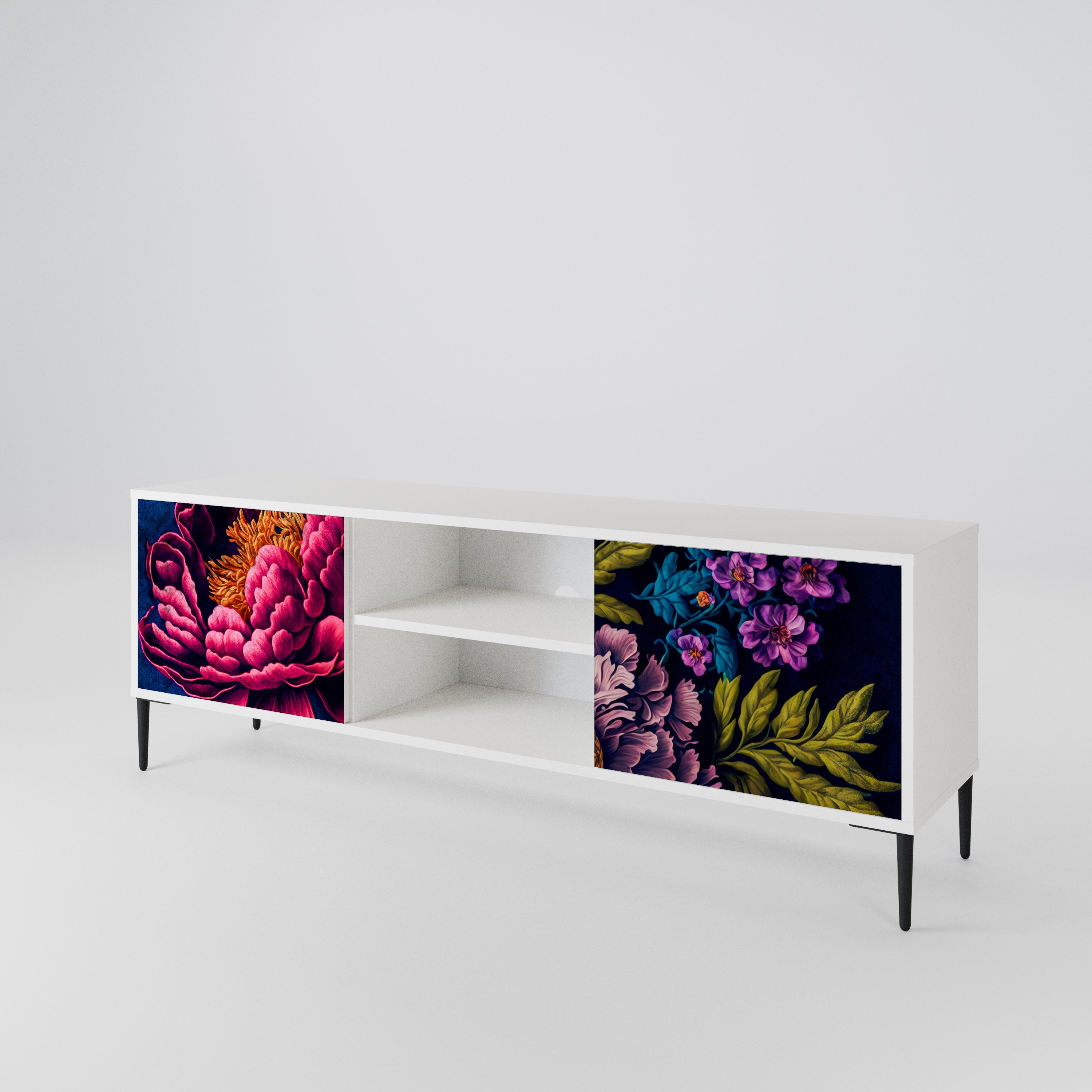 BLOOMING ELEGANCE 2-Door TV Cabinet
