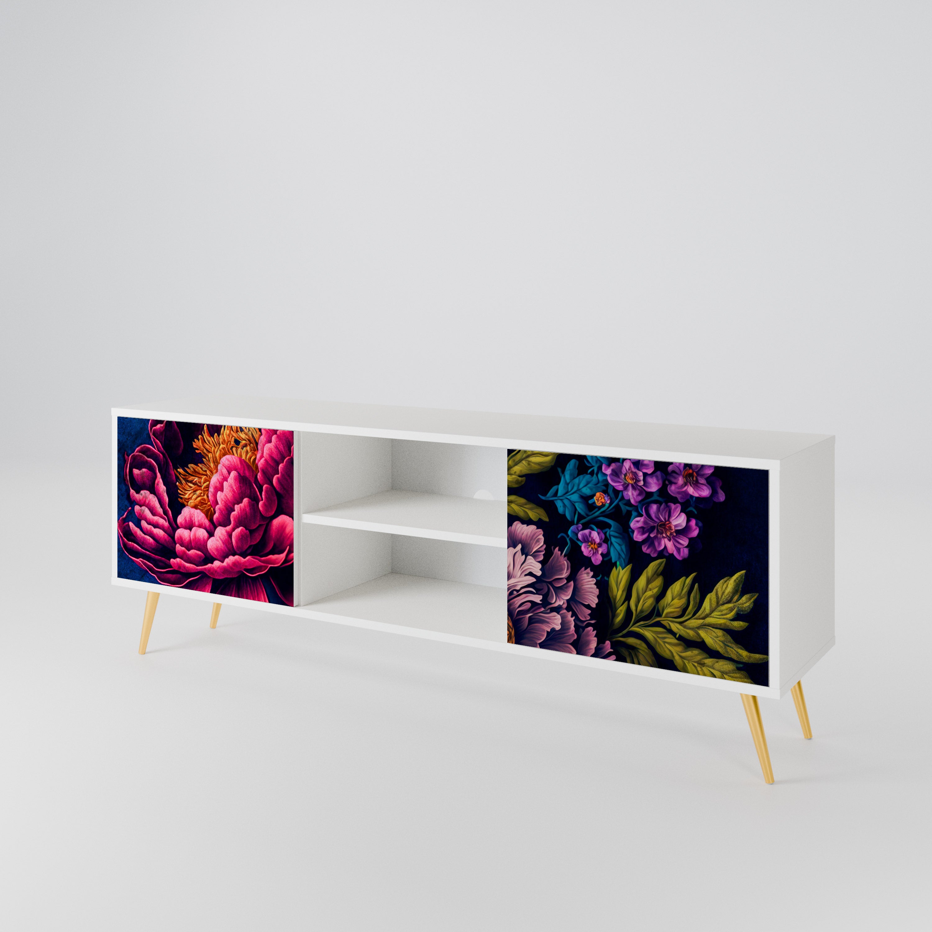 BLOOMING ELEGANCE 2-Door TV Cabinet