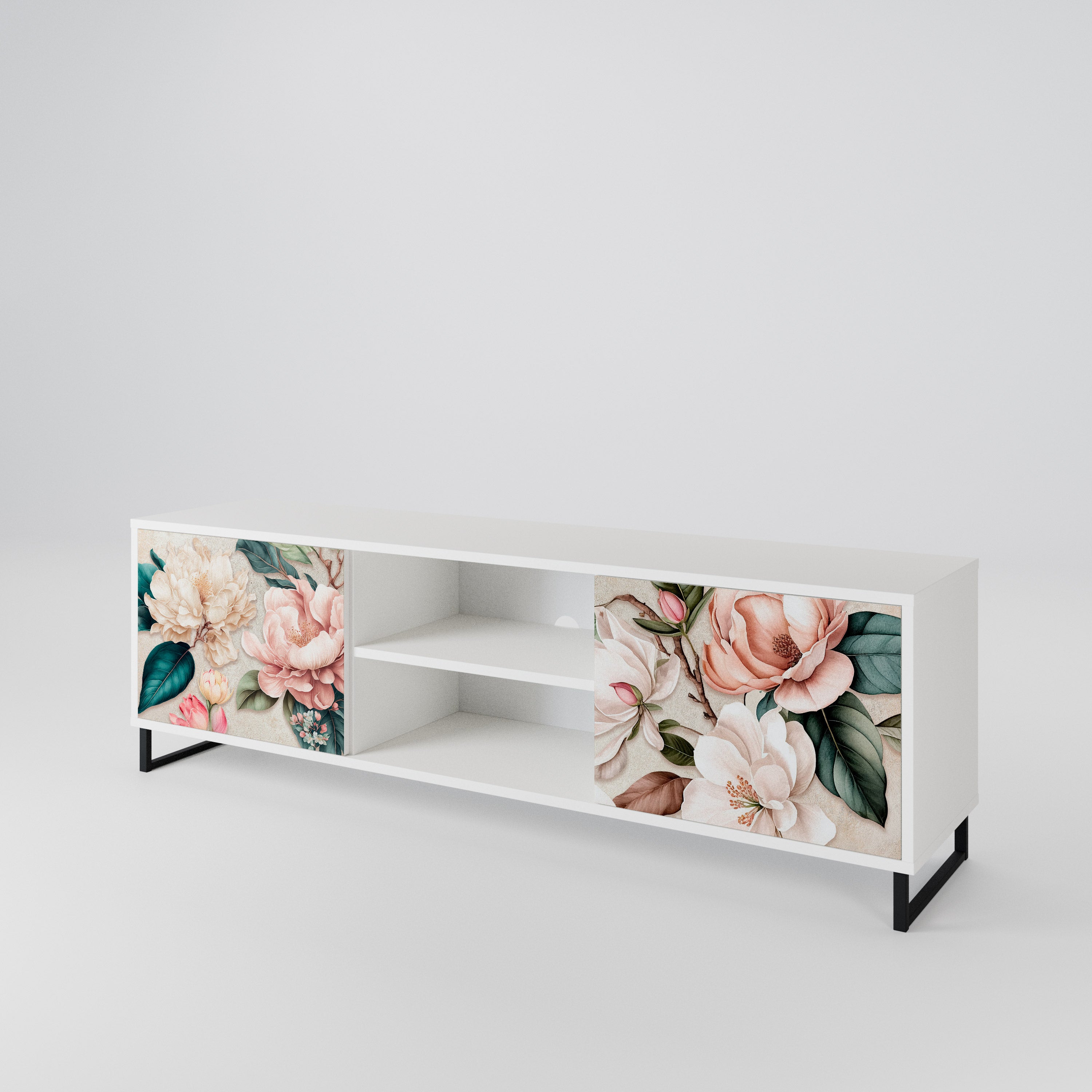 FLORAL GRACE 2-Door TV Cabinet