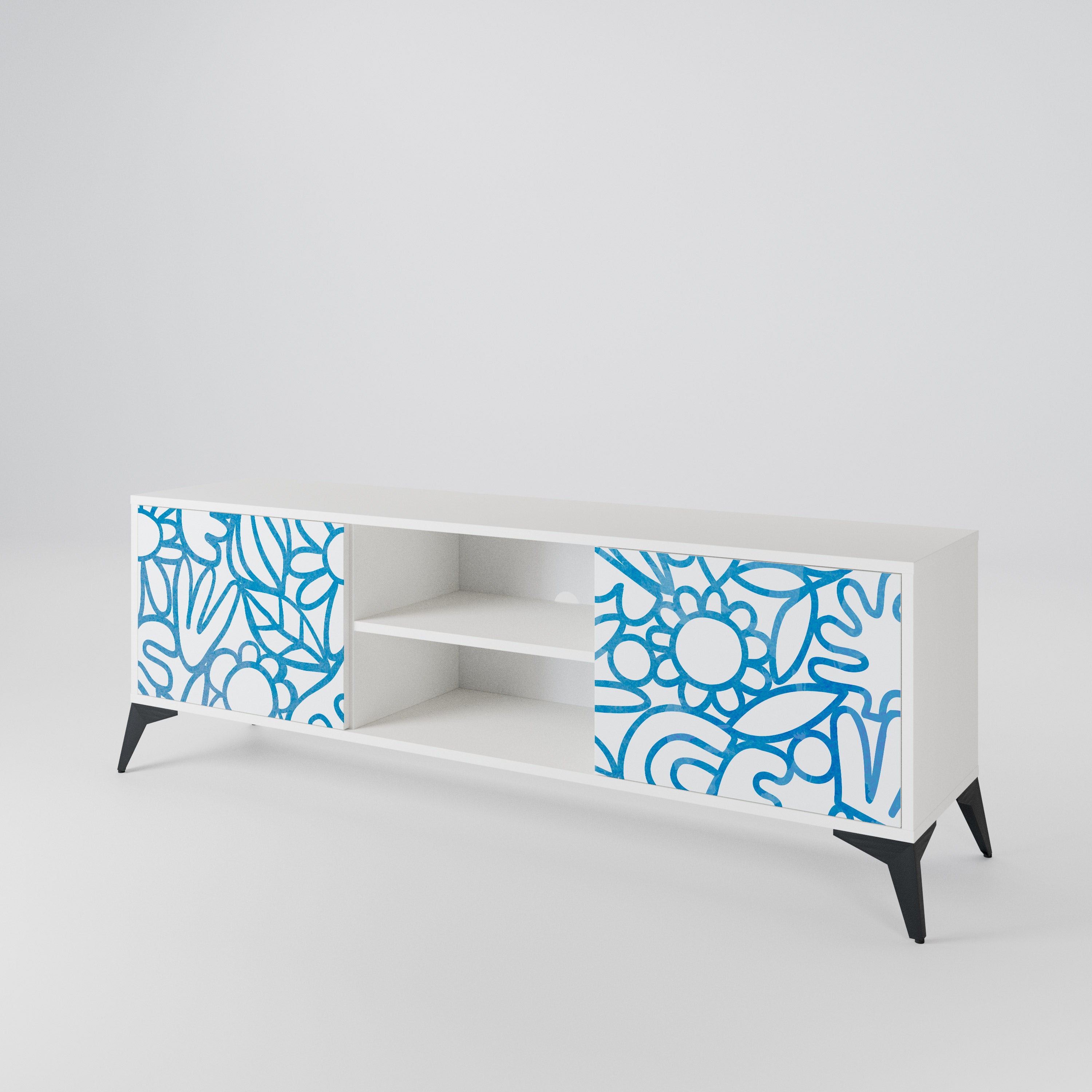 BLOOMY MORNING 2-Door TV Cabinet