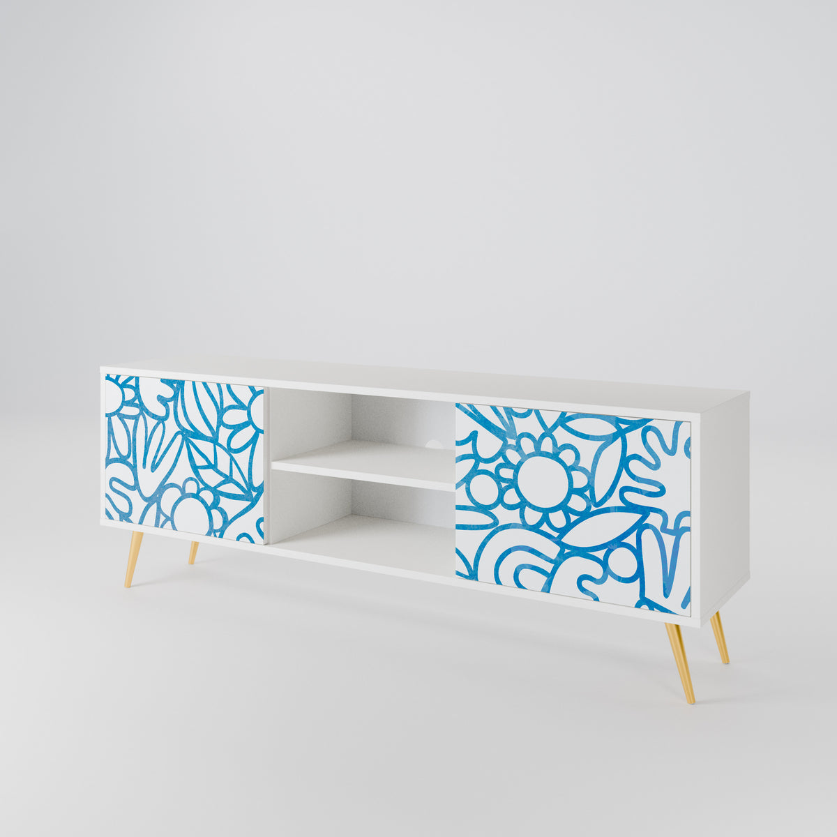 BLOOMY MORNING 2-Door TV Cabinet
