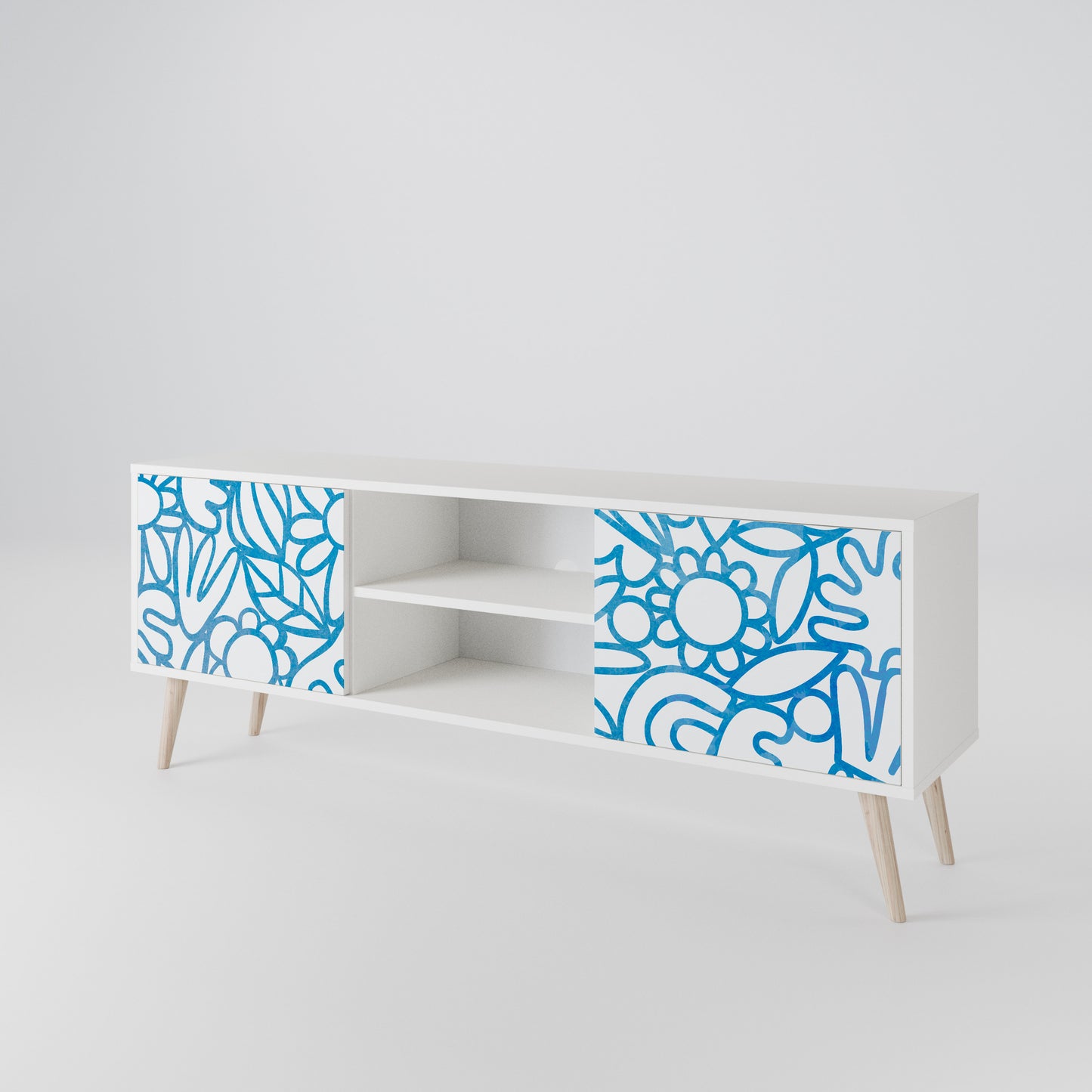 BLOOMY MORNING 2-Door TV Cabinet