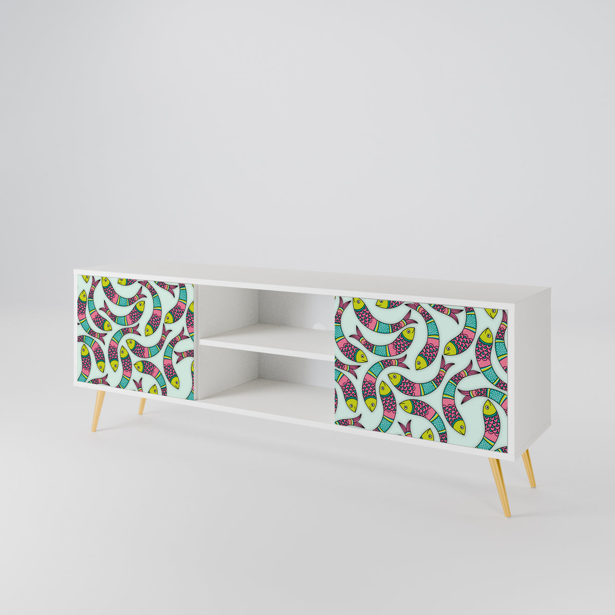 INDIAN FISH 2-Door TV Cabinet