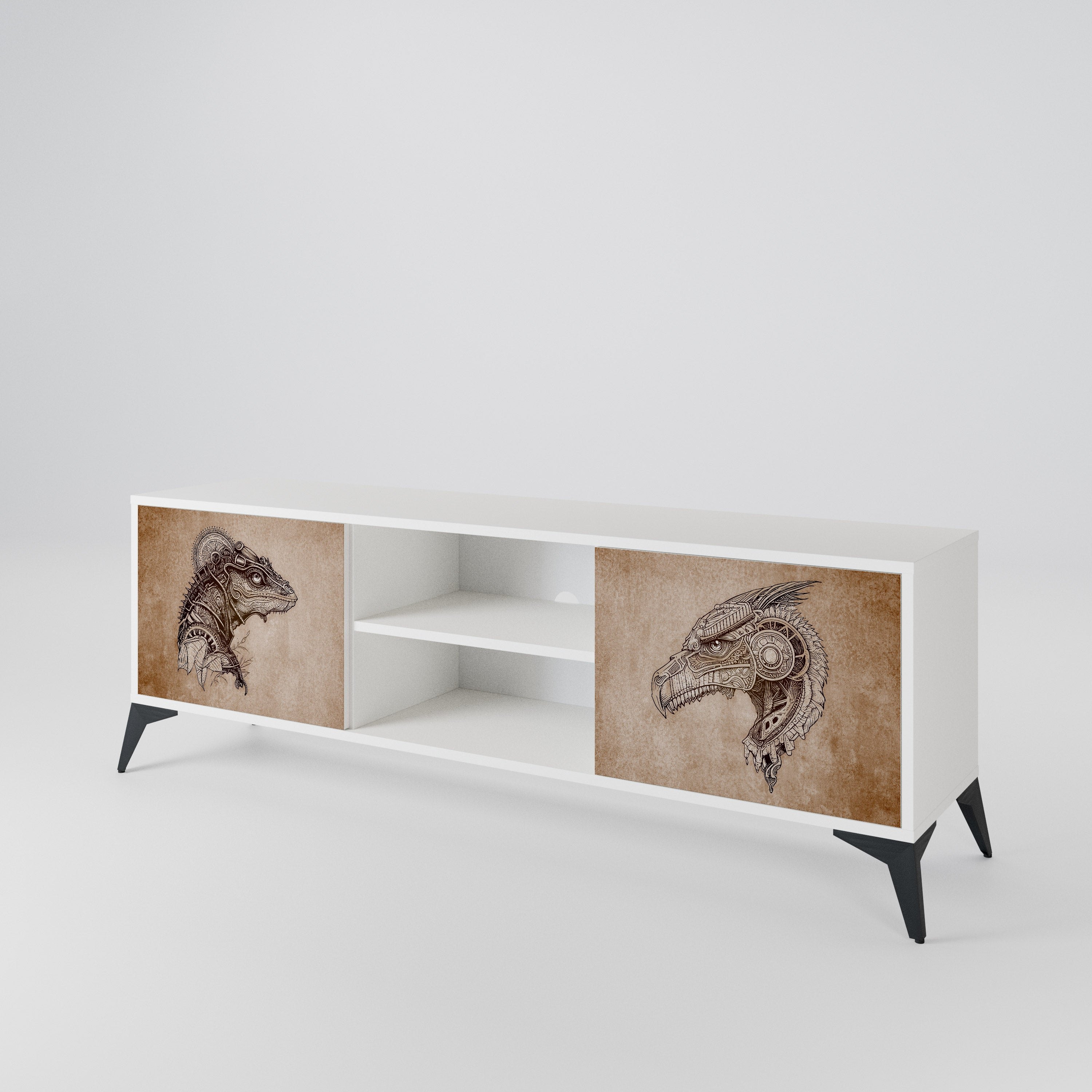 STEAMPUNK CLAN 2-Door TV Cabinet