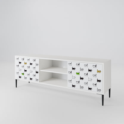 CATS COMPILATION 2-Door TV Cabinet