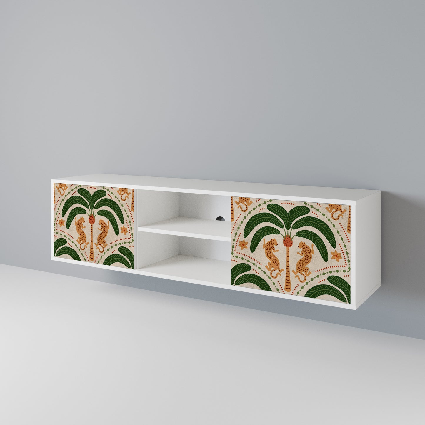 DANCING PREDATORS 2-Door TV Cabinet