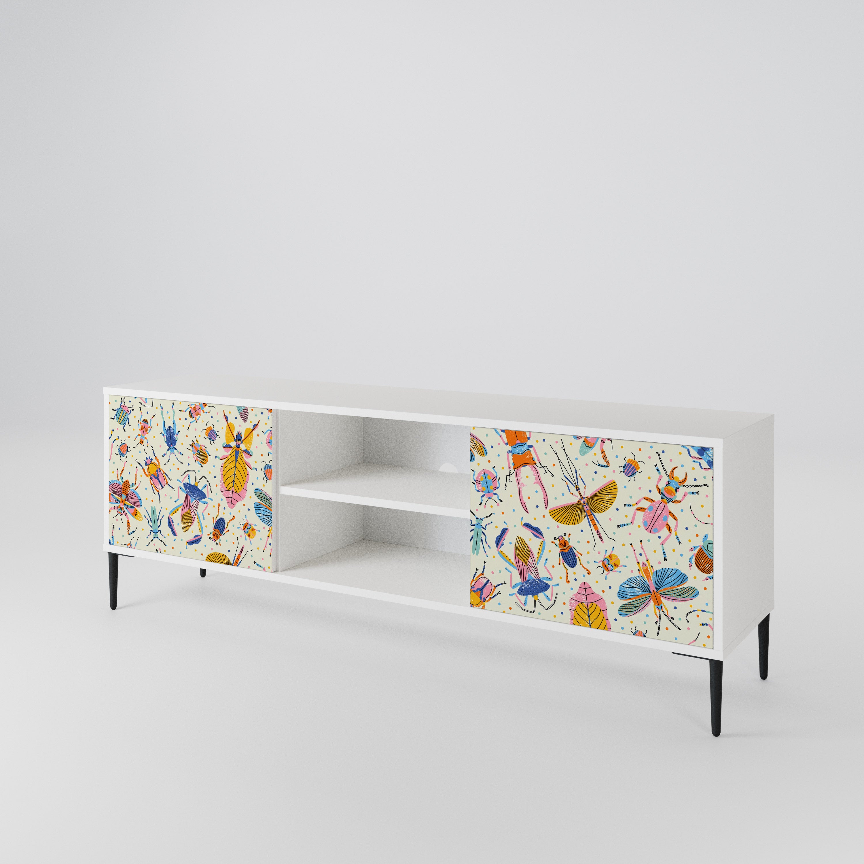 COLORFUL INSECTS 2-Door TV Cabinet