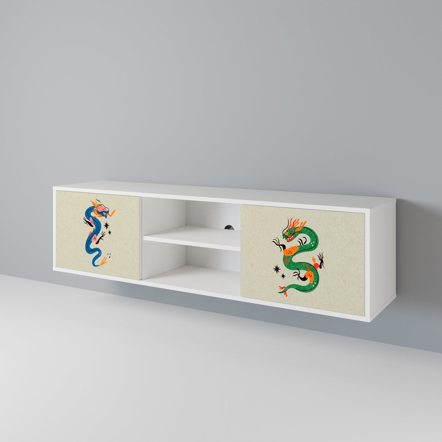 MYTHOLOGICAL CREATURES 2-Door TV Cabinet
