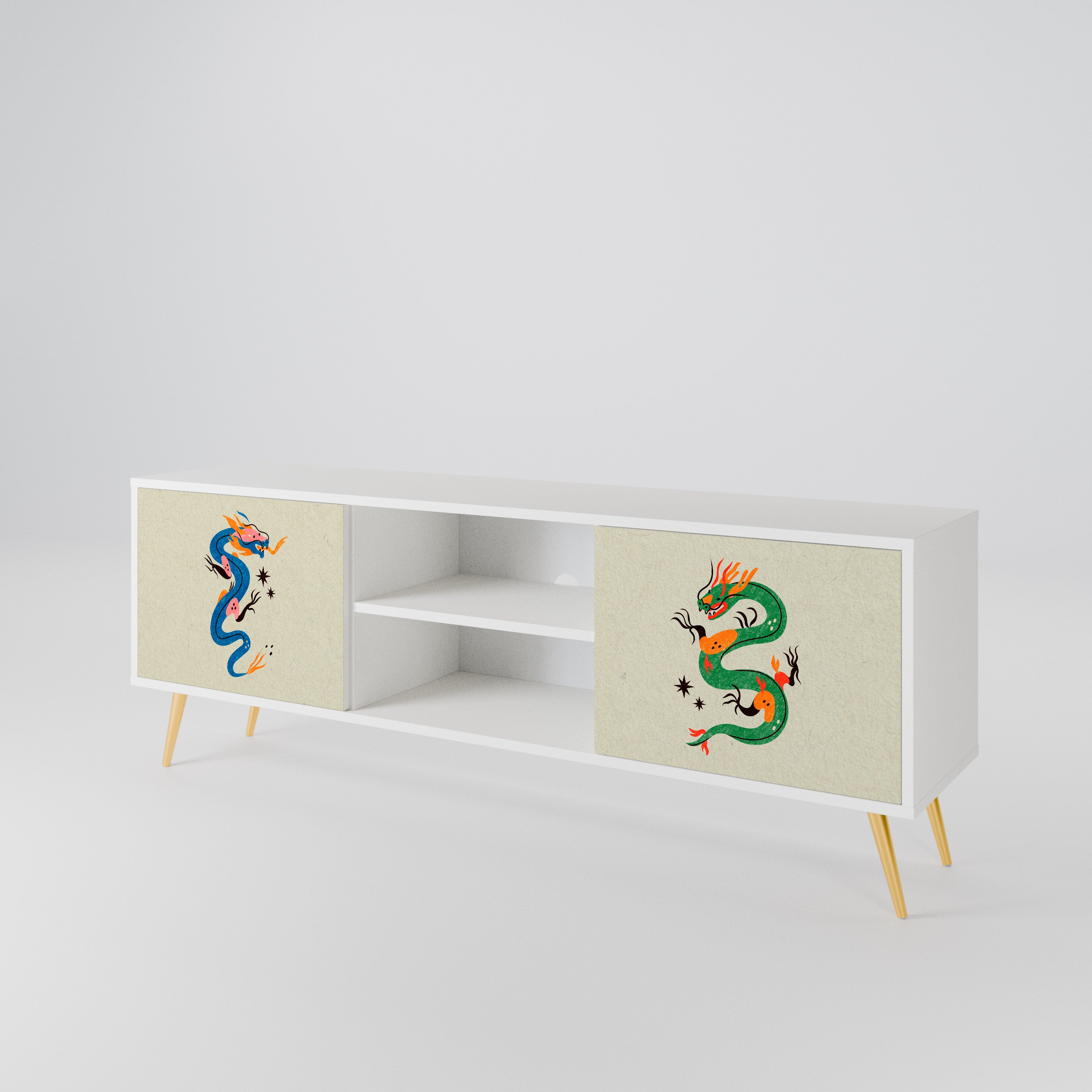 MYTHOLOGICAL CREATURES 2-Door TV Cabinet