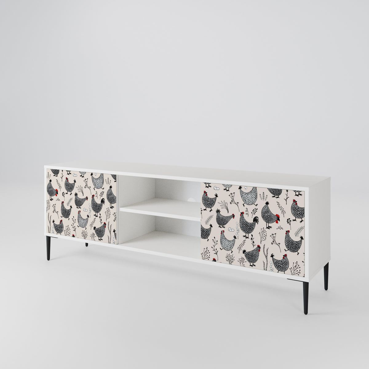 HAPPY HENS 2-Door TV Cabinet