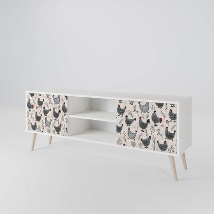 HAPPY HENS 2-Door TV Cabinet