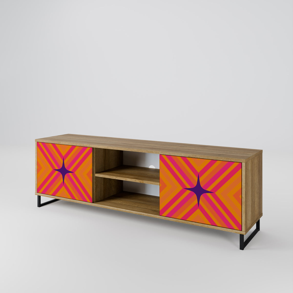 GEOMETRIC BRILLIANCE 2-Door TV Cabinet