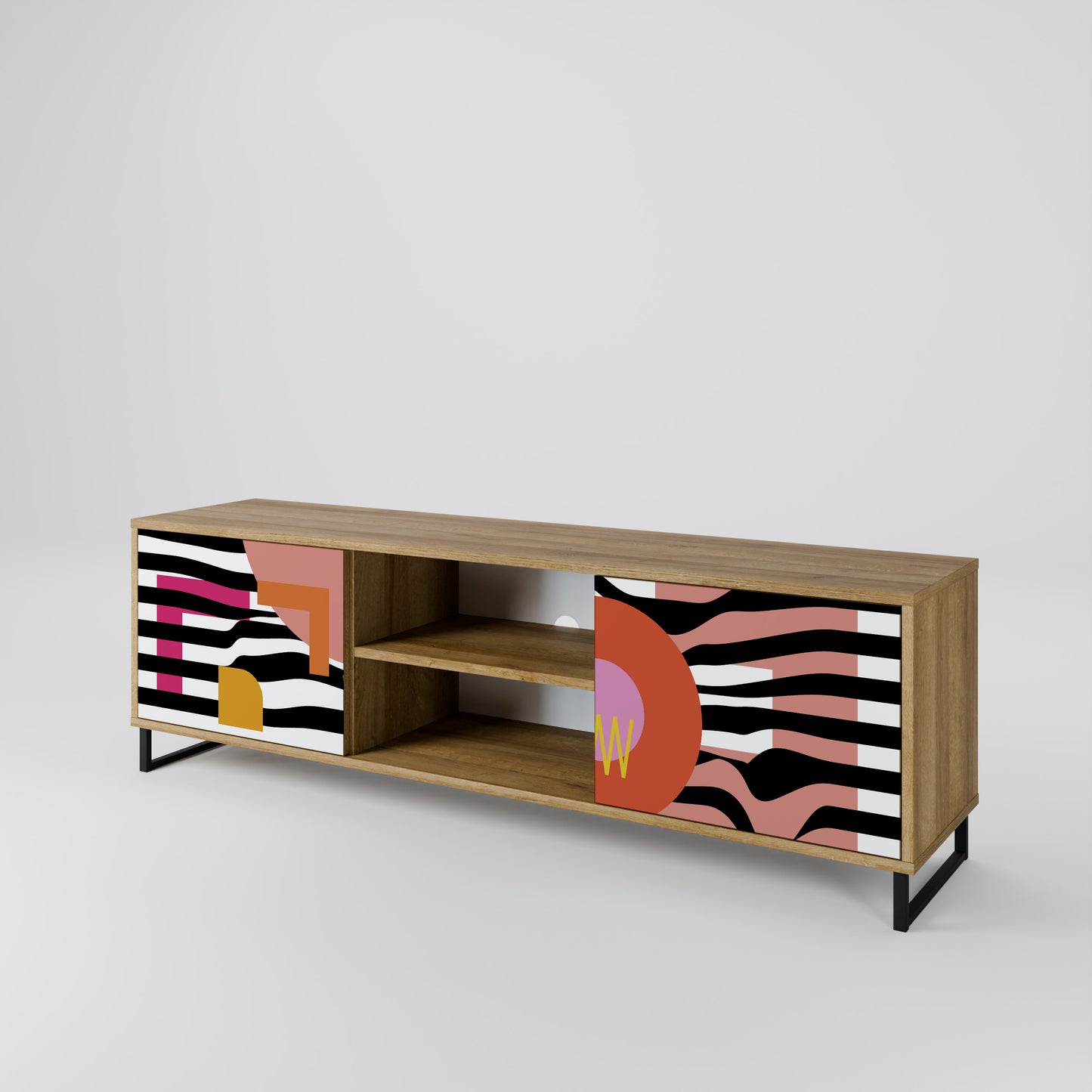 CHROMATIC ABSTRACT 2-Door TV Cabinet