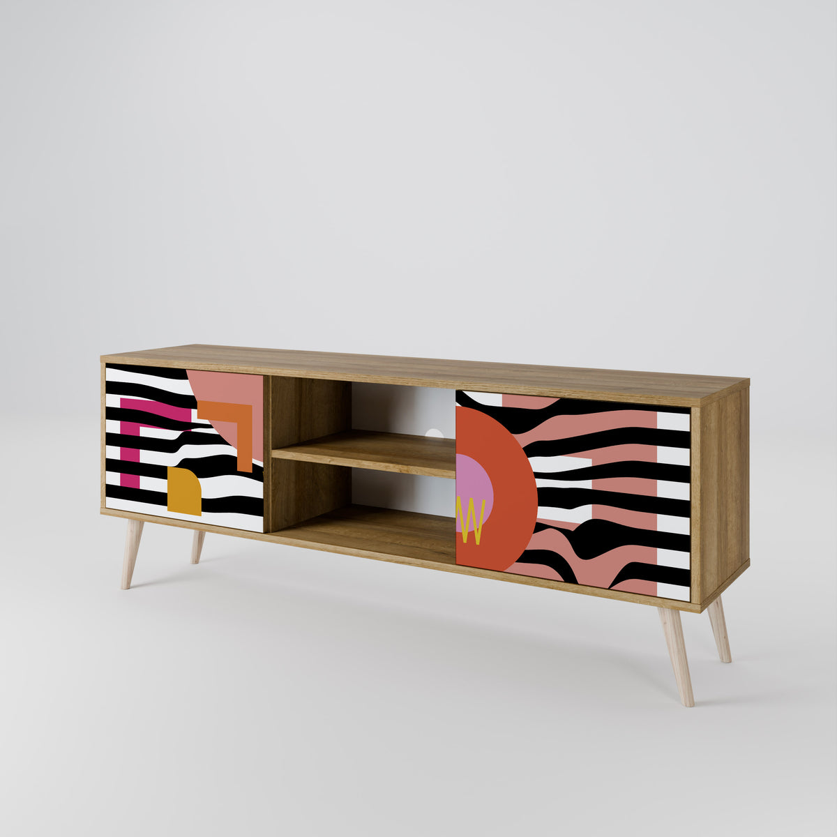 CHROMATIC ABSTRACT 2-Door TV Cabinet