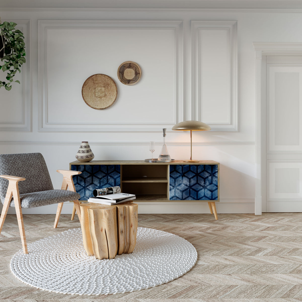 CUBIC MIST 2-Door TV Cabinet