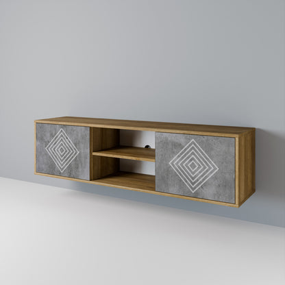 POLYGONAL ARTISTRY 2-Door TV Cabinet