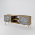 POLYGONAL ARTISTRY 2-Door TV Cabinet