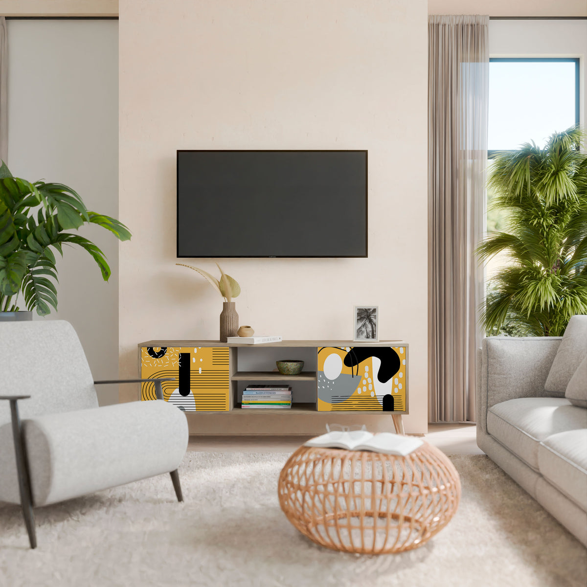 SHAPESHIFT SYMPHONY 2-Door TV Cabinet