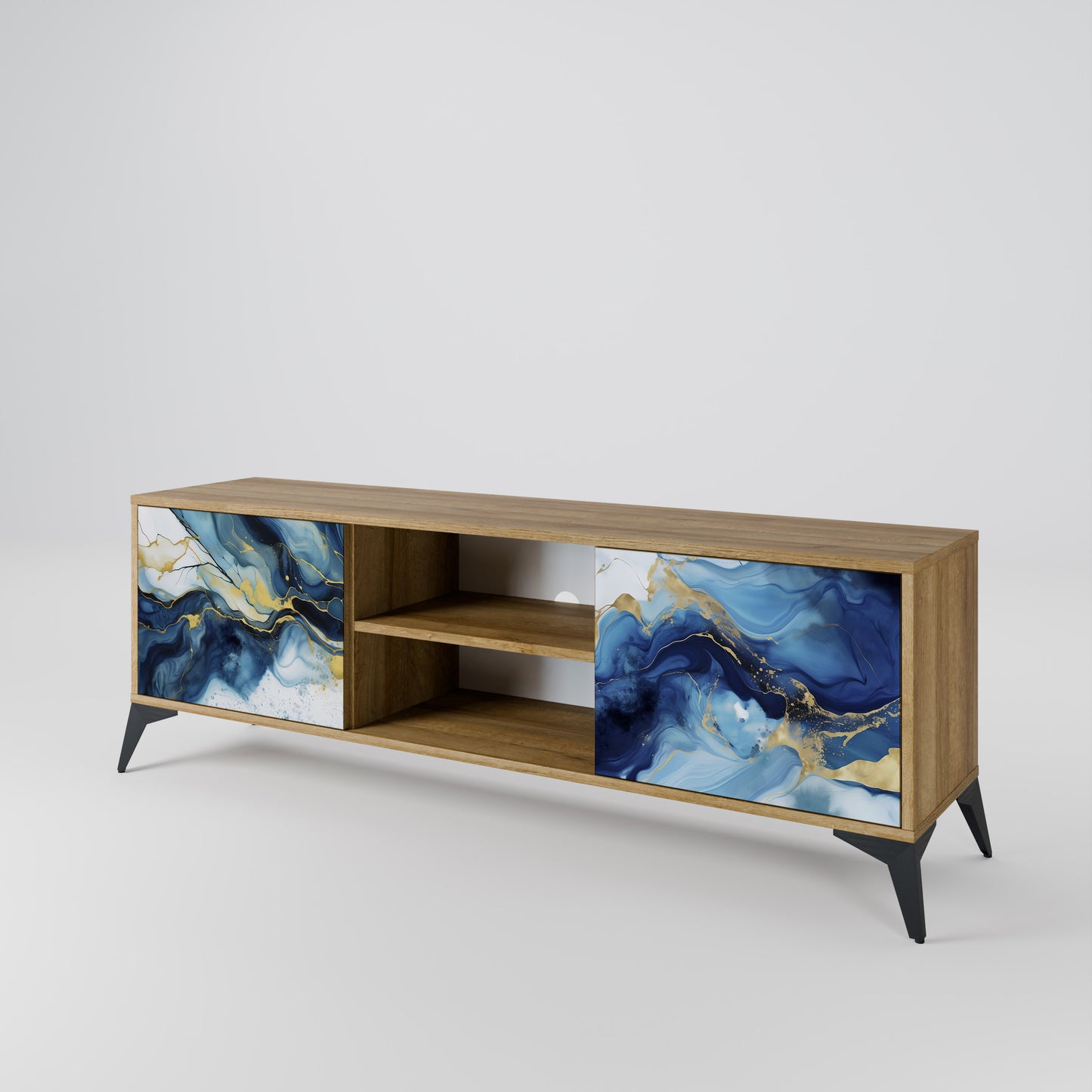 INKY MARBLE 2-Door TV Cabinet