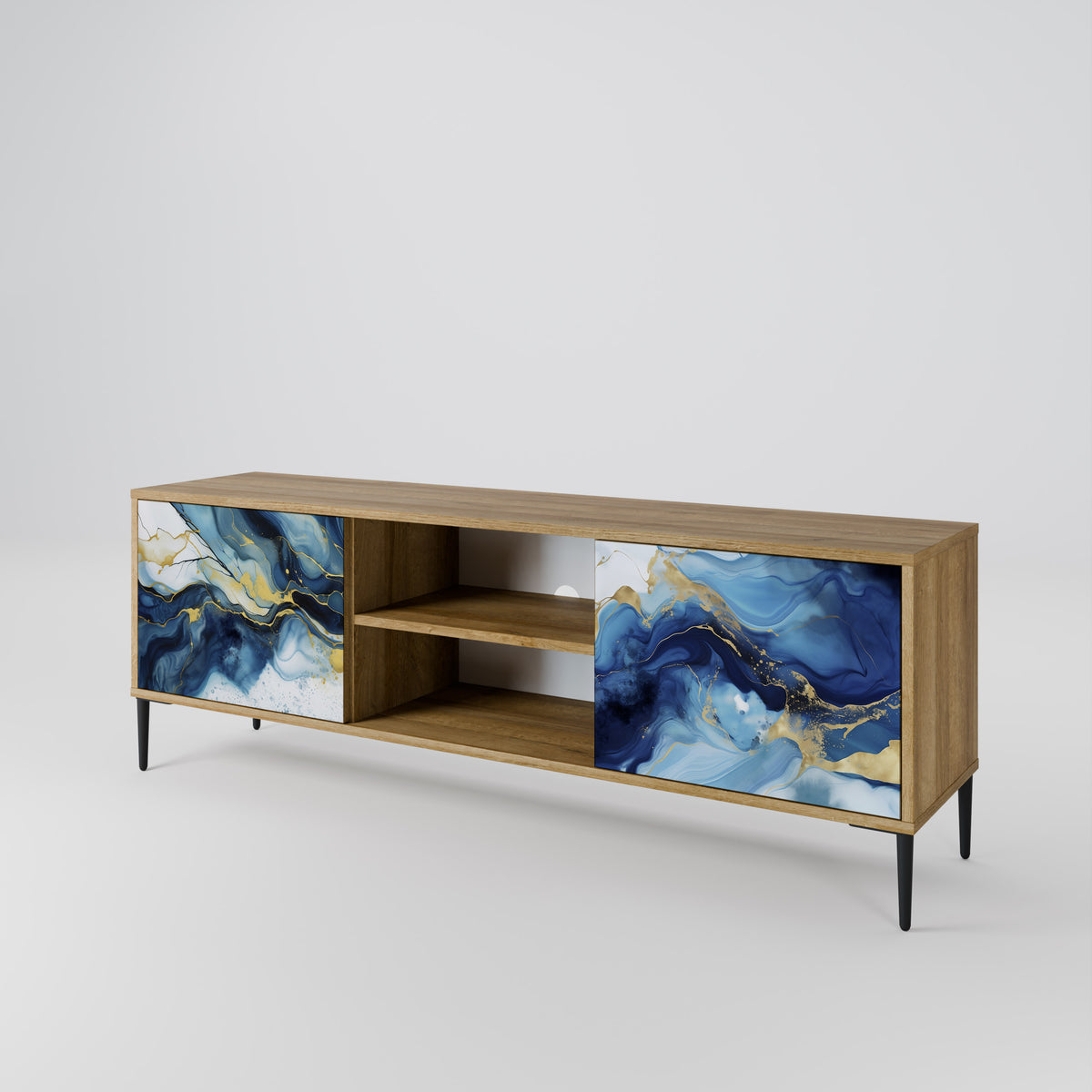 INKY MARBLE 2-Door TV Cabinet