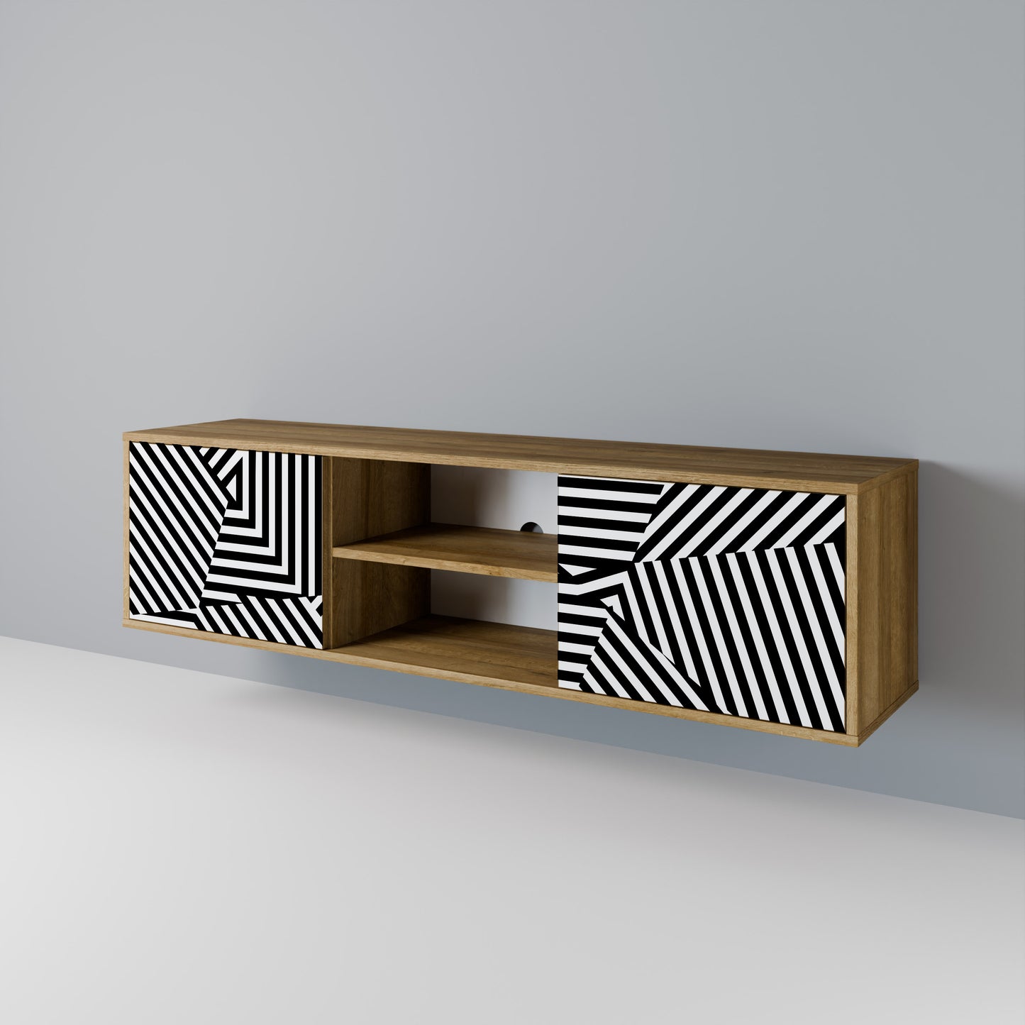 ILLUSIONARY LATTICE 2-Door TV Cabinet