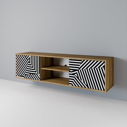ILLUSIONARY LATTICE 2-Door TV Cabinet
