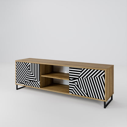 ILLUSIONARY LATTICE 2-Door TV Cabinet