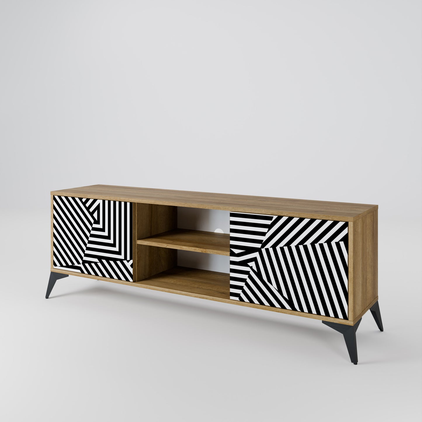 ILLUSIONARY LATTICE 2-Door TV Cabinet