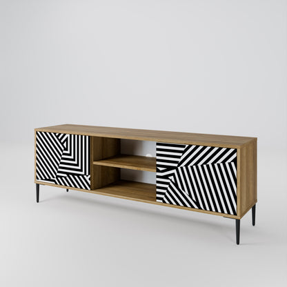 ILLUSIONARY LATTICE 2-Door TV Cabinet