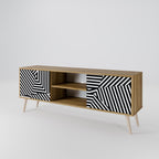 ILLUSIONARY LATTICE 2-Door TV Cabinet