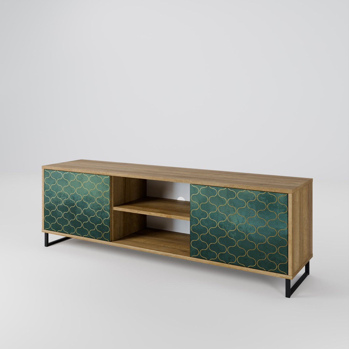 TESSELATED GREENERY 2-Door TV Cabinet