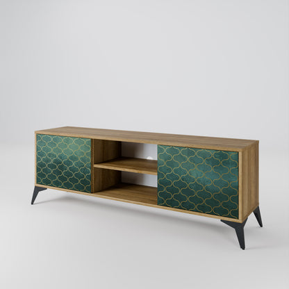 TESSELATED GREENERY 2-Door TV Cabinet
