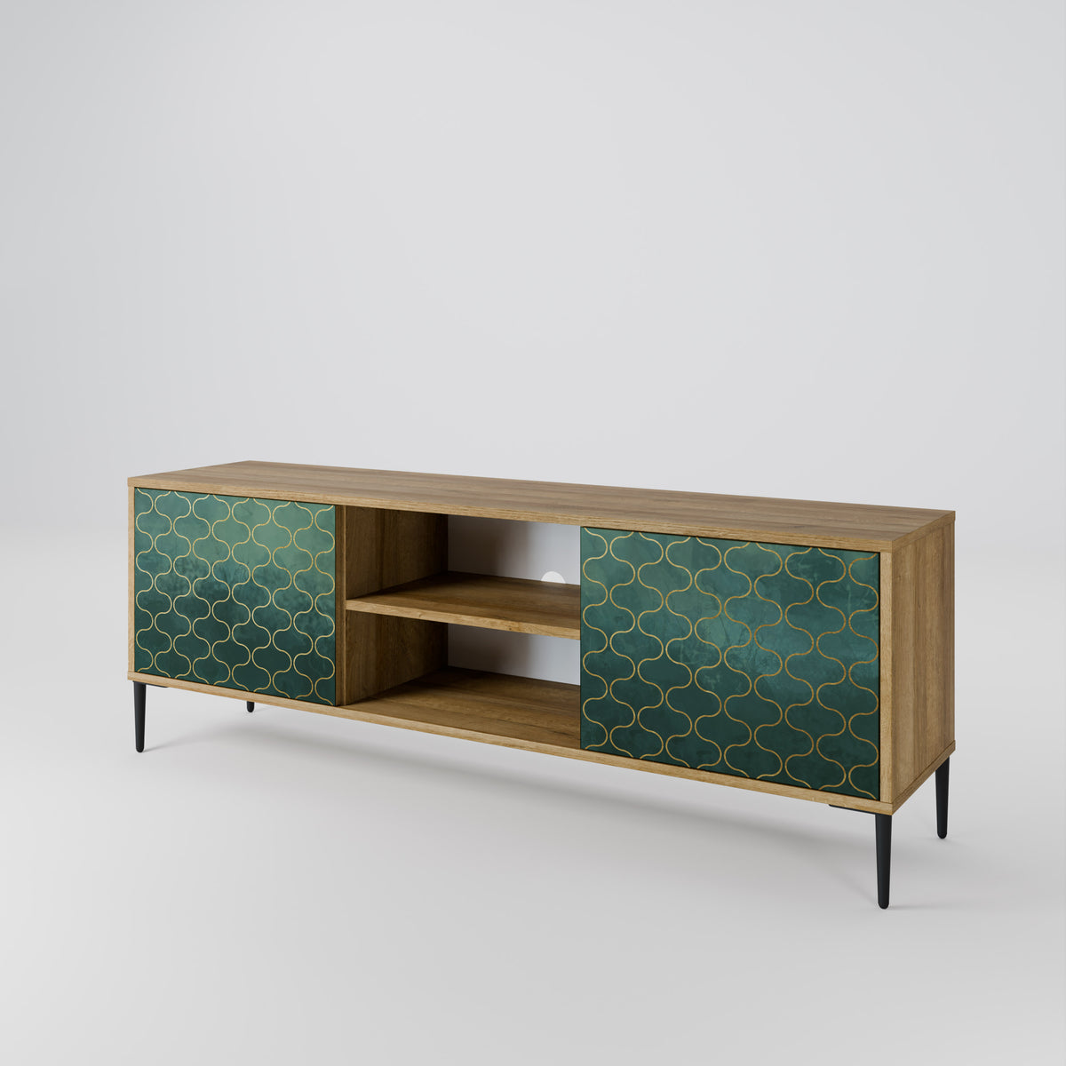 TESSELATED GREENERY 2-Door TV Cabinet