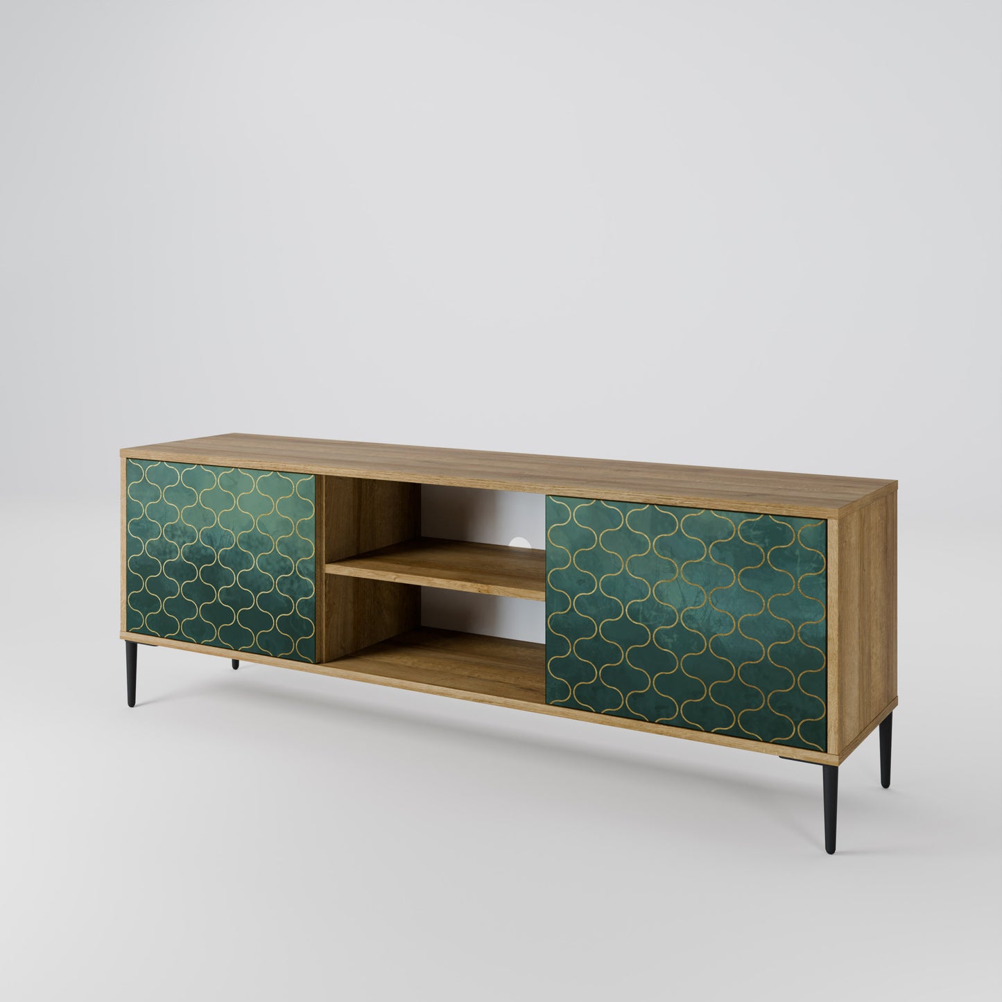 TESSELATED GREENERY 2-Door TV Cabinet