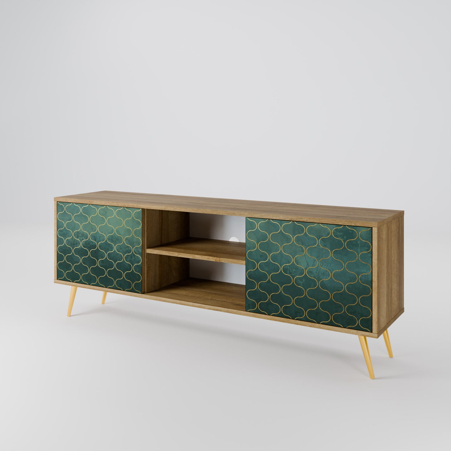 TESSELATED GREENERY 2-Door TV Cabinet