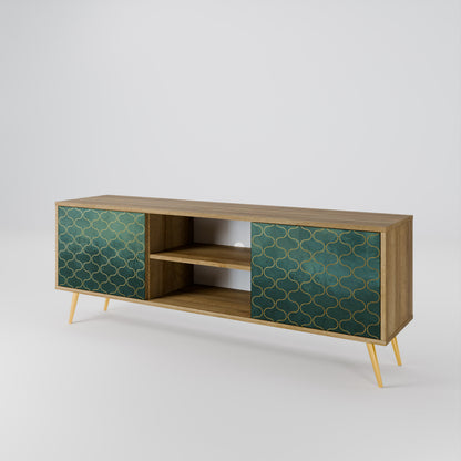 TESSELATED GREENERY 2-Door TV Cabinet