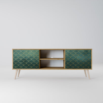 TESSELATED GREENERY 2-Door TV Cabinet