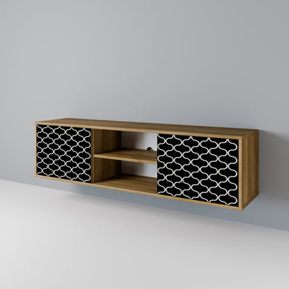 TESSELATED BLACKNESS 2-Door TV Cabinet