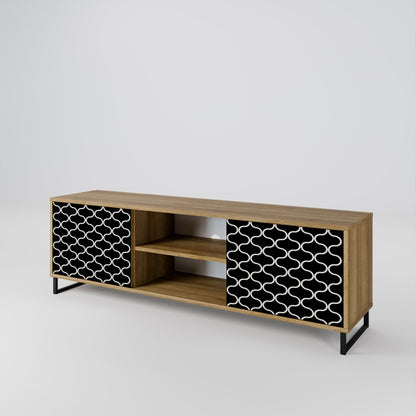 TESSELATED BLACKNESS 2-Door TV Cabinet
