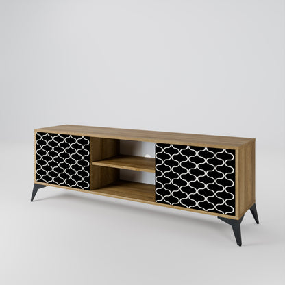 TESSELATED BLACKNESS 2-Door TV Cabinet