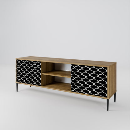 TESSELATED BLACKNESS 2-Door TV Cabinet