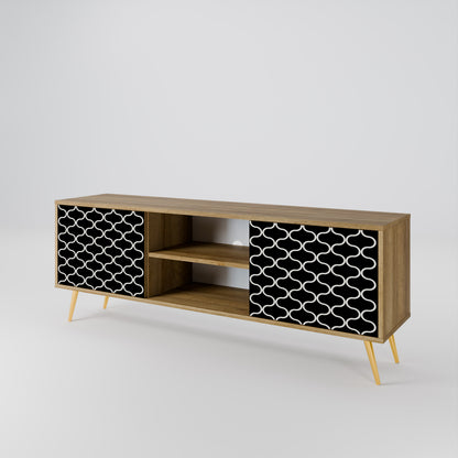TESSELATED BLACKNESS 2-Door TV Cabinet