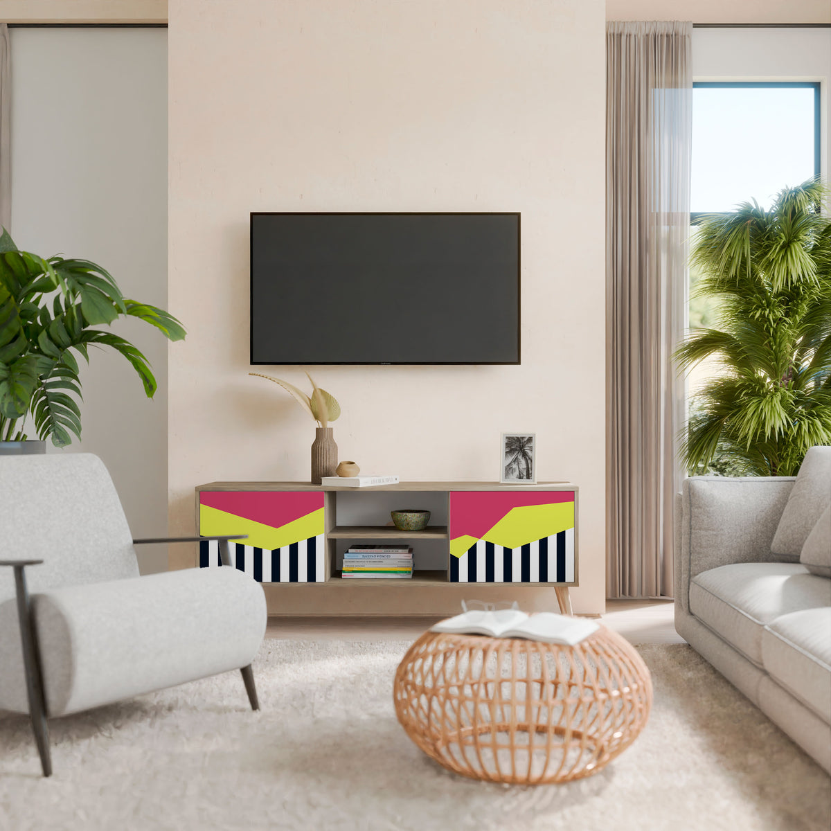 PIANO FANTASY 2-Door TV Cabinet